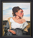 Girl Seated in a Cemetery by Eugène Delacroix - copy by Bozena Szymsiak, oil on canvas, 2011